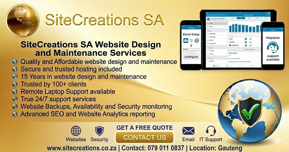 Website design and development in South Africa